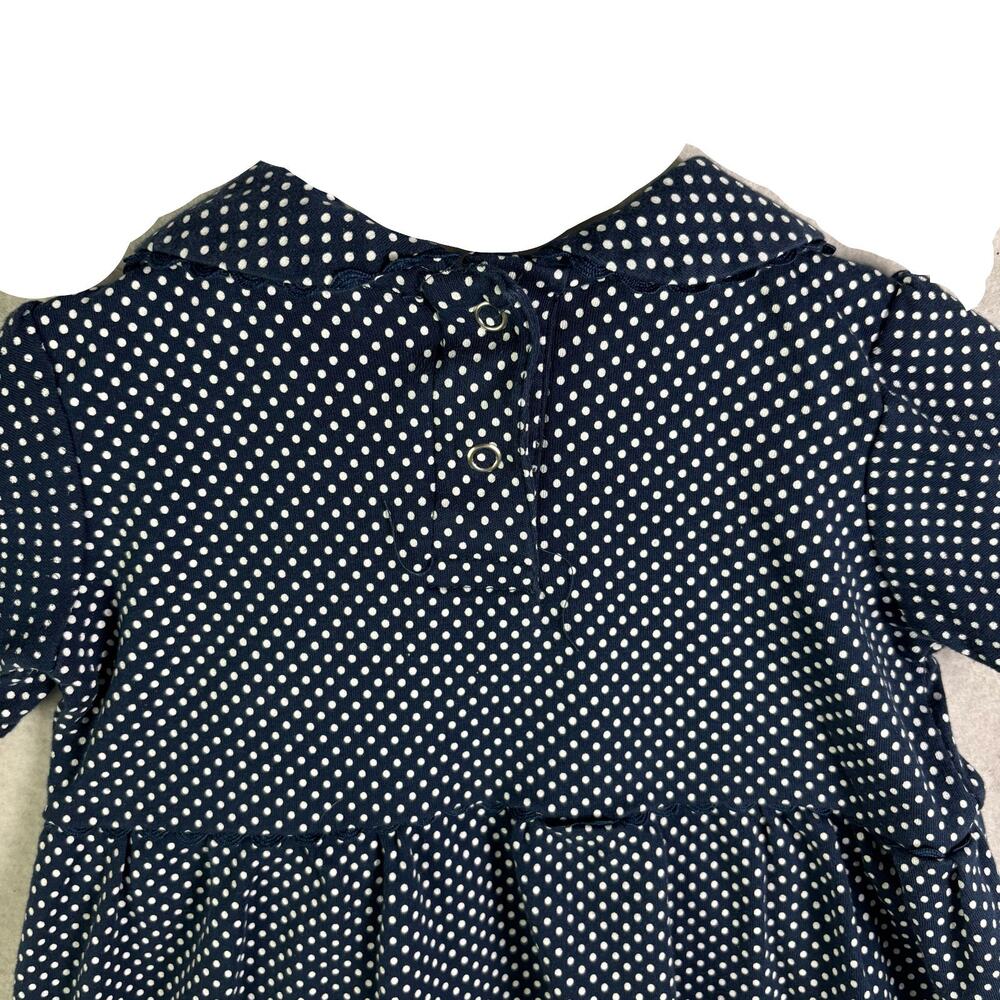 TWO FEET AHEAD Michigan Wolverines Toddler Girls Navy Polka Dot Dress 3T - Picture 5 of 9